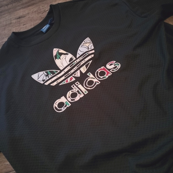 Adidas Textured Crewneck Sweater - Picture 1 of 3